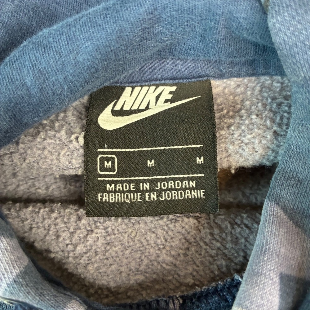 Nike Hoodie Mens Medium Blue Camo Futura Logo Pullover Fleece Sweatshirt Sport - Picture 7 of 8